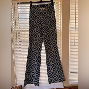 Geometric Patterned Flare Pants